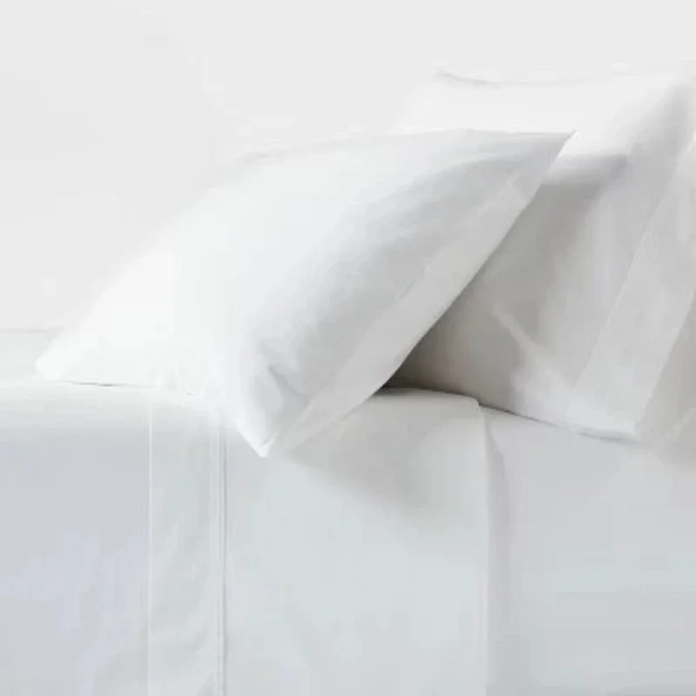Threshold 250 Thread Count Organic Cotton Percale 4-Piece Sheet Set